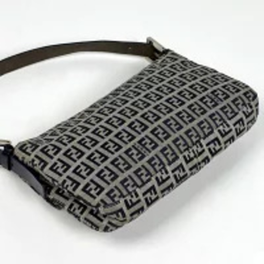 Fendi Blue bag canvas Mamma Zucca Navy Hobo Baguette handbag